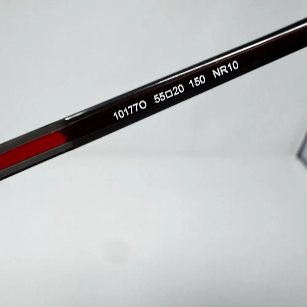 Morel OGA 10177O 55-20-150 Titanium Eyeglass Frames Black Red France